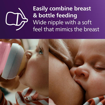 Philips Avent Natural Baby Bottles, Slow Flow, 4 oz (120 ml), Pack of 4 - view 5