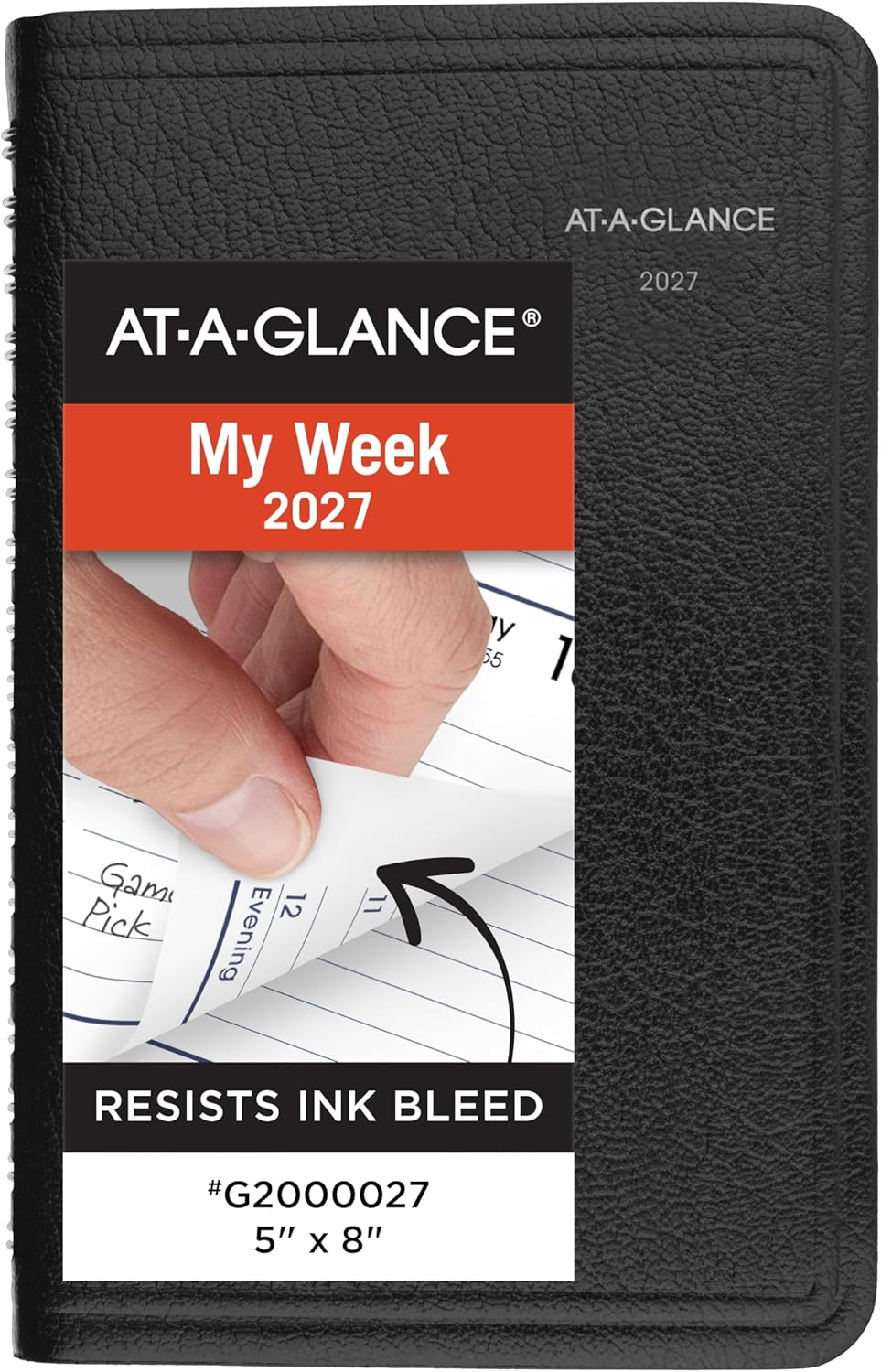 AT-A-GLANCE 2027 DayMinder Weekly Appointment Book, 5 x 8, Black