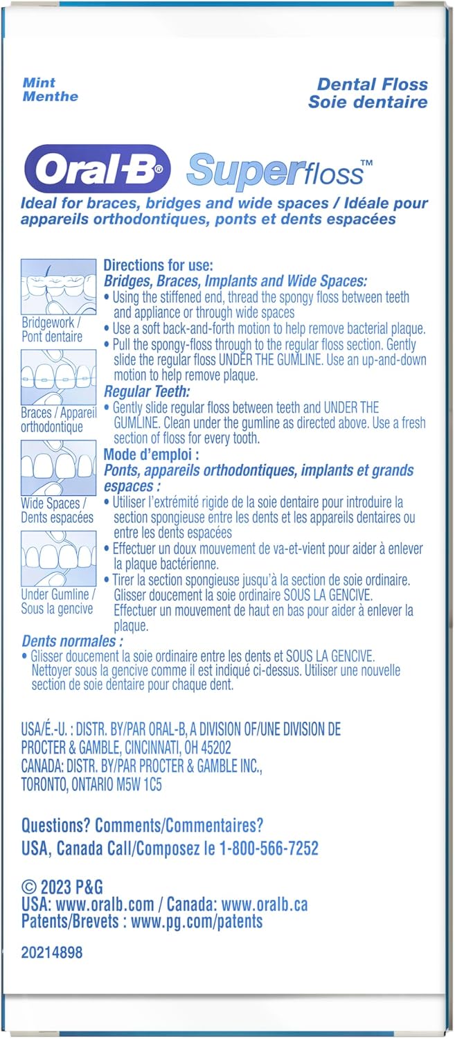 Oral-B Super Floss Pre-Cut Strands, Mint, 50 Count, Twin Pack - view 4