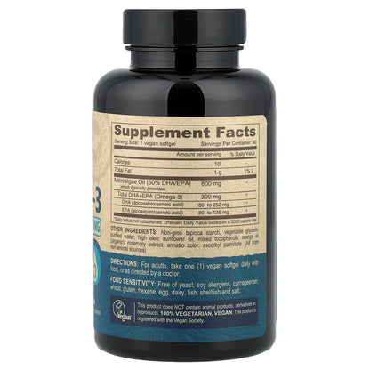 Deva Vegan Omega-3 DHA-EPA, 90 Softgels - view 2