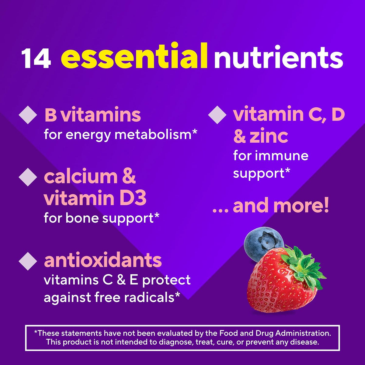 Vitafusion Women's Multivitamin Gummies, Berry Flavour, 120 Gummies - view 6