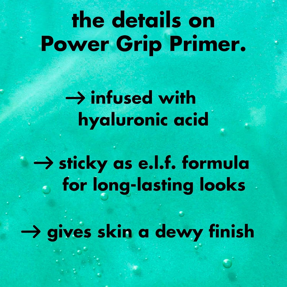 e.l.f. Power Grip Primer, Hydrating Gel Face Primer, Clear, 0.811 fl oz - view 5