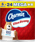Charmin Ultra Strong Toilet Paper, 6 Mega Rolls, 2-Ply (220 Sheets)