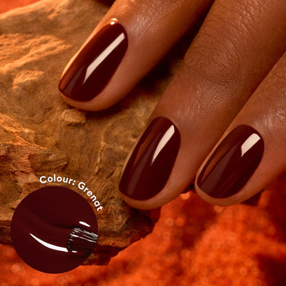 Manucurist Green Natural Nail Polish, Grenat Maroon Red - view 2