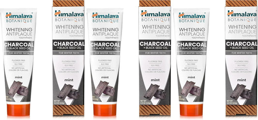 Himalaya Charcoal and Black Seed Oil Whitening Toothpaste 4 oz, Pack of 3
