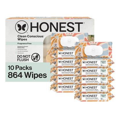 The Honest Company Multi-Use Baby Wipes, Sunburst, 864 Count
