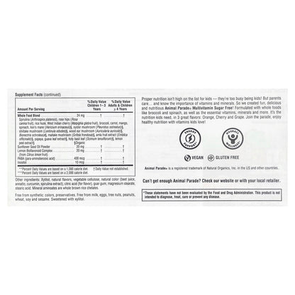 NaturesPlus Animal Parade Kids Multivitamin, Cherry, Grape & Orange, 90 Tablets - view 3