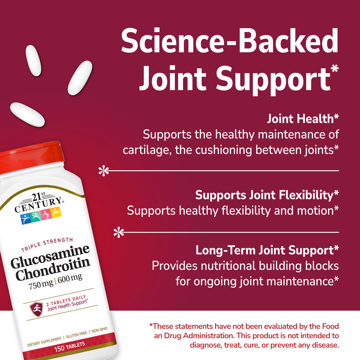 21st Century Glucosamine Chondroitin Triple Strength 150 Tablets - view 5