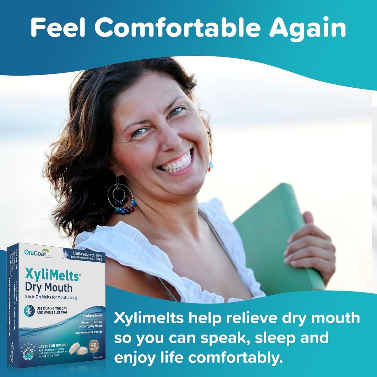 XyliMelts Dry Mouth Relief Discs, Flavour Free, 40 Count - view 3