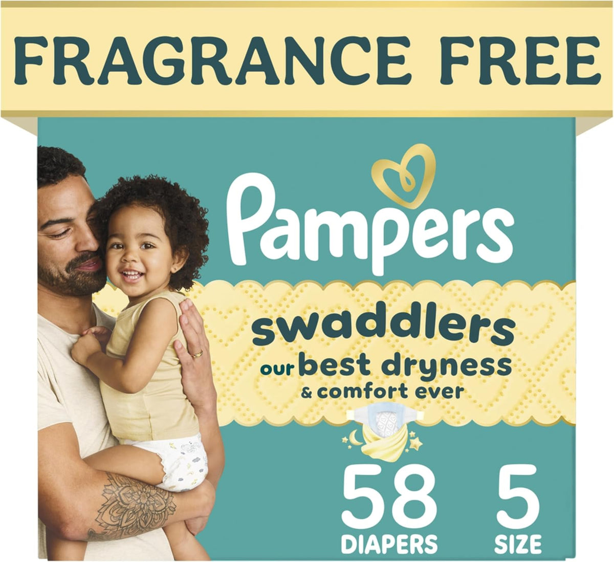 Pampers Swaddlers Nappies Size 5 (20-37 lbs), 58 Count — product view