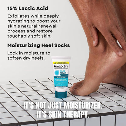 AmLactin Foot Repair Cream with 15% Lactic Acid & Moisturising Socks, 3 oz - view 3