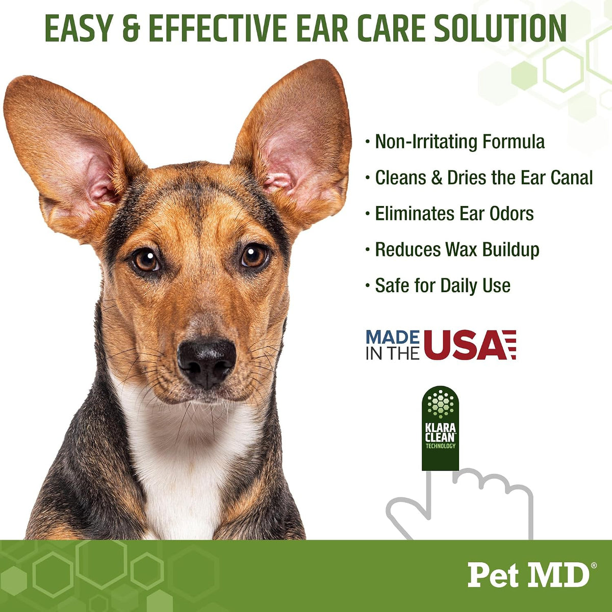 Pet MD Dog Ear Cleaning Finger Wipes, 50 Count - view 3