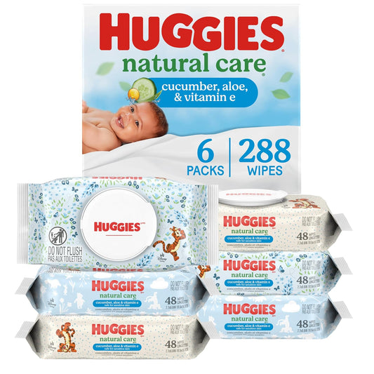 Huggies Natural Care Cucumber, Aloe & Vitamin E Baby Wipes, 288 Wipes