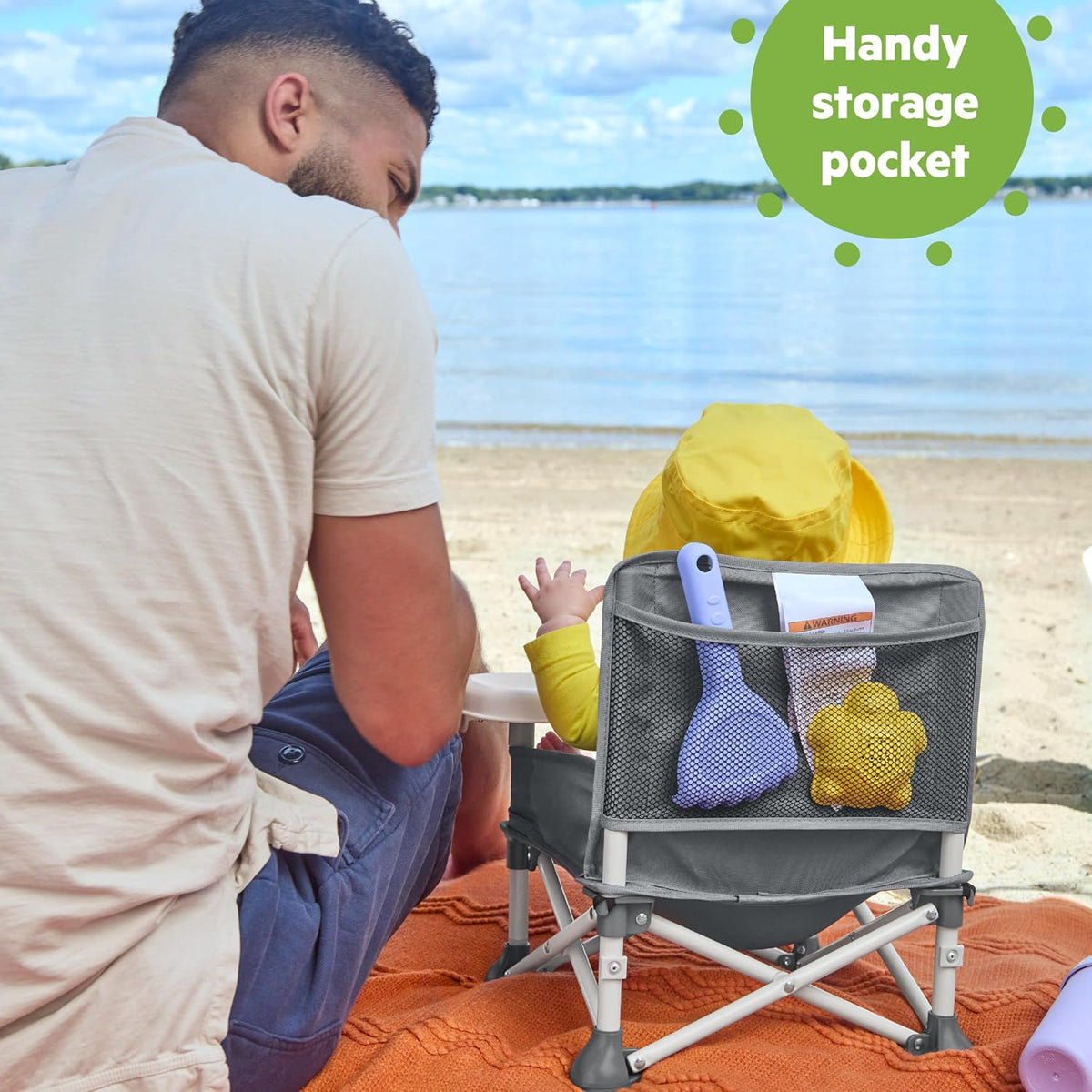 Bright Starts Pop 'N Sit 3-in-1 Portable Booster Seat, Grey - view 6