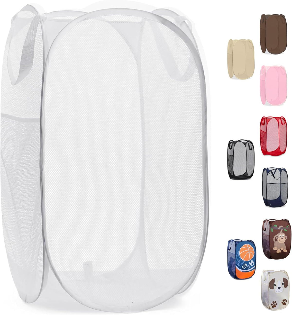 Handy Laundry Pop Up Laundry Hamper, 71L, White — product view