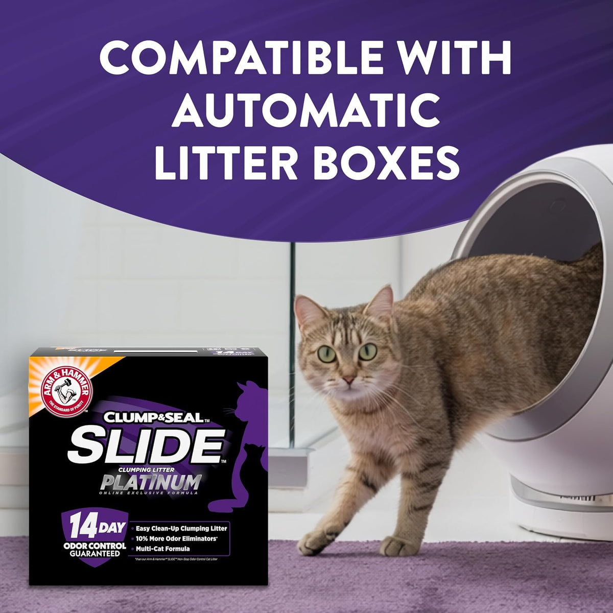 Arm & Hammer Slide Platinum Easy Clean-Up Clumping Cat Litter, 34 lb - view 6