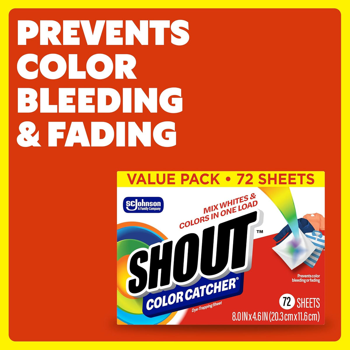 Shout Color Catcher Dye-Trapping Laundry Sheets, 72 Count - view 2