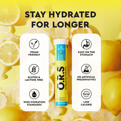 O.R.S Hydration Tablets, Natural Lemon Flavour, 72 Count - view 3
