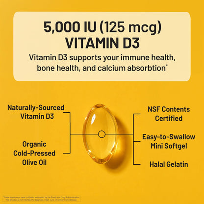 NatureWise Vitamin D3 5000 IU, 360 Mini Softgels - view 3