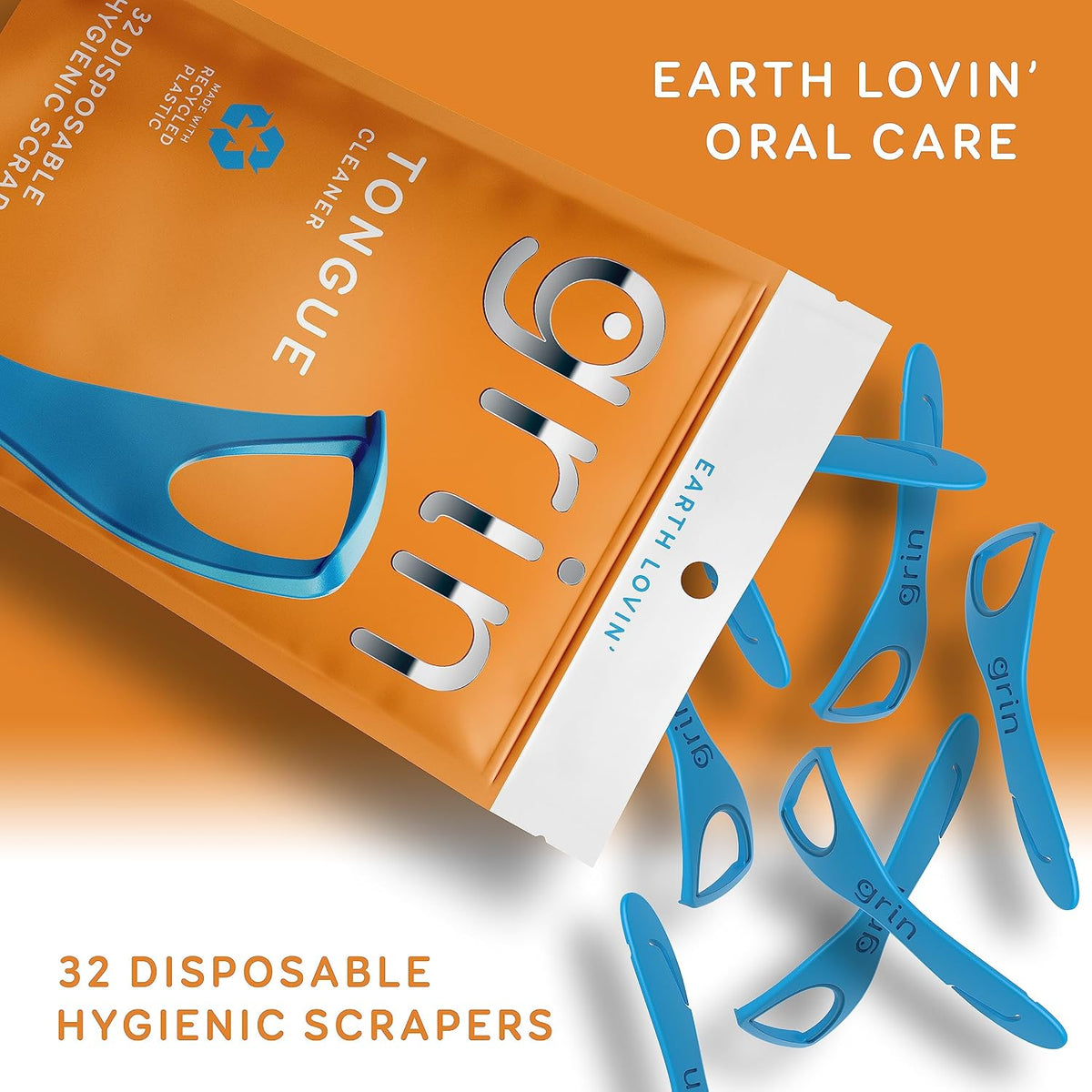 Grin Disposable Tongue Cleaner with Fold-Back Pick, 32 Count - view 4