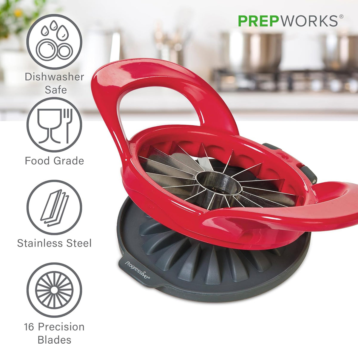 PrepWorks Apple Slicer and Corer, Red, Cuts 16 Slices - view 4