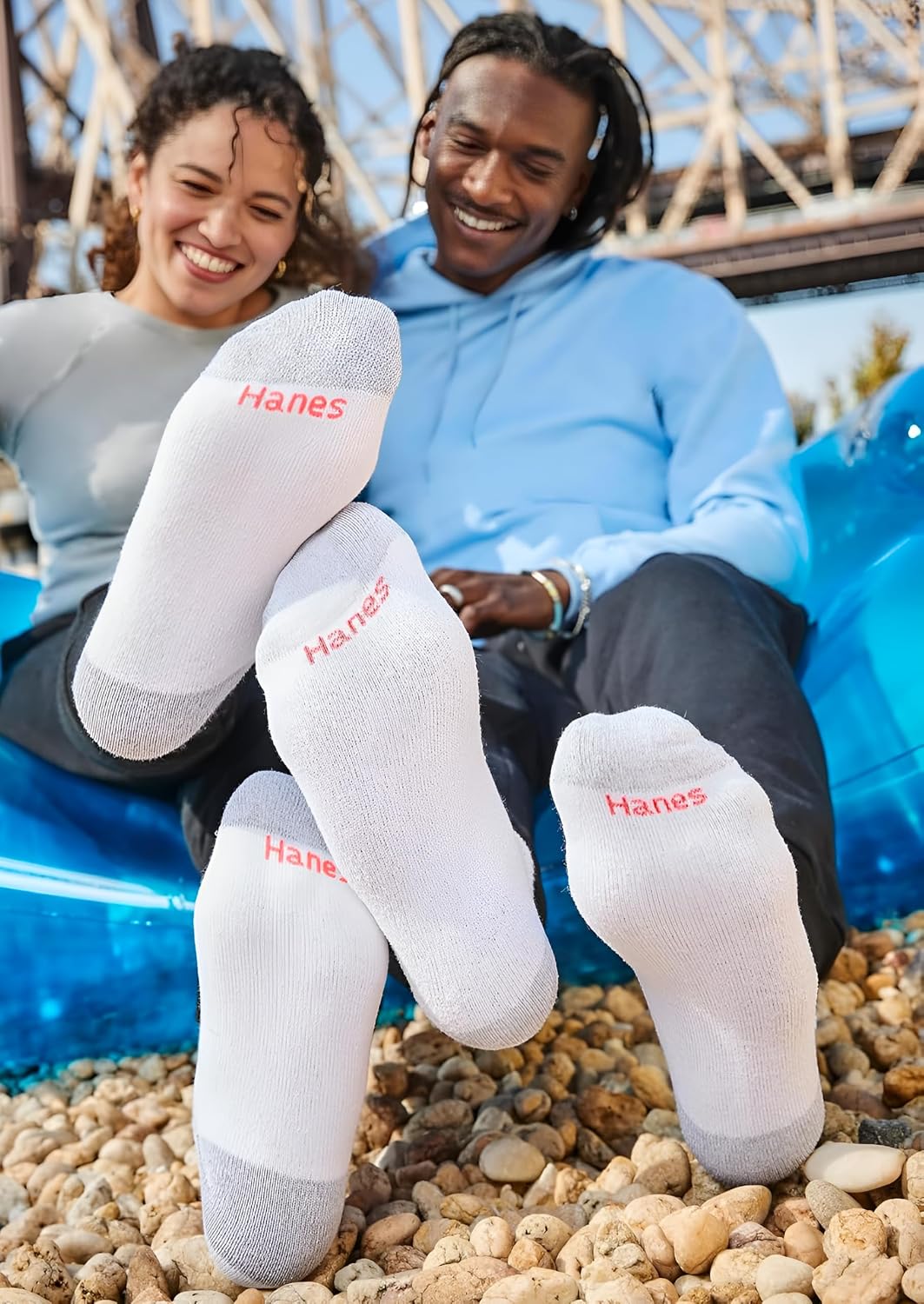 Hanes Women’s Value Ankle Soft Moisture-Wicking Socks, White, 5-9 US, Pack of 10 — alternate product view