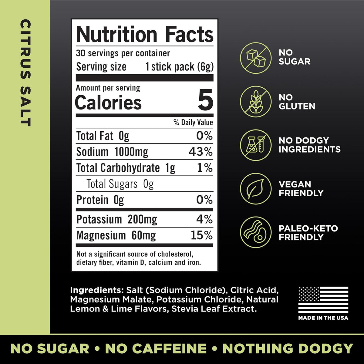 LMNT Zero Sugar Electrolyte Drink Mix Citrus Salt 30 Count - view 2