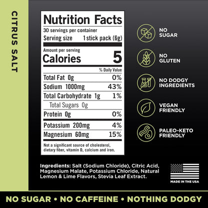 LMNT Zero Sugar Electrolyte Drink Mix Citrus Salt 30 Count - view 2