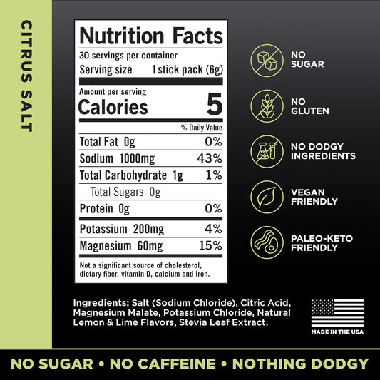 LMNT Zero Sugar Electrolyte Drink Mix Citrus Salt 30 Count - view 2
