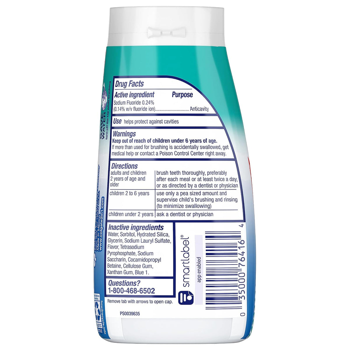 Colgate 2-in-1 Whitening Toothpaste Gel and Mouthwash Icy Blast 4.6 oz - view 2