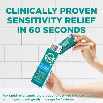 Tom's of Maine Rapid Relief Sensitive Natural Toothpaste, Fresh Mint, 3 Pack - view 4