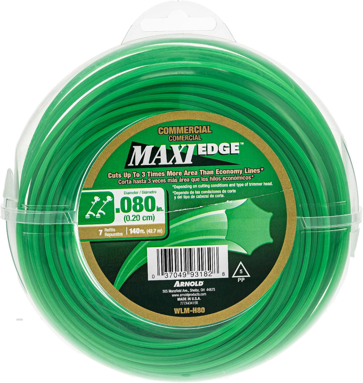 Arnold Maxi-Edge Commercial Trimmer Line, 0.080 Inch x 140 Foot — product view