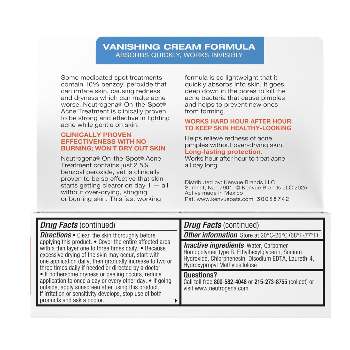 Neutrogena, On-the-Spot, Acne Treatment, 0.75 oz (21 g)