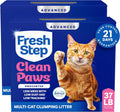 Fresh Step Advanced Clean Paws Multi-Cat Clumping Litter, 8.4 kg (18.5 lb), Pack of 2