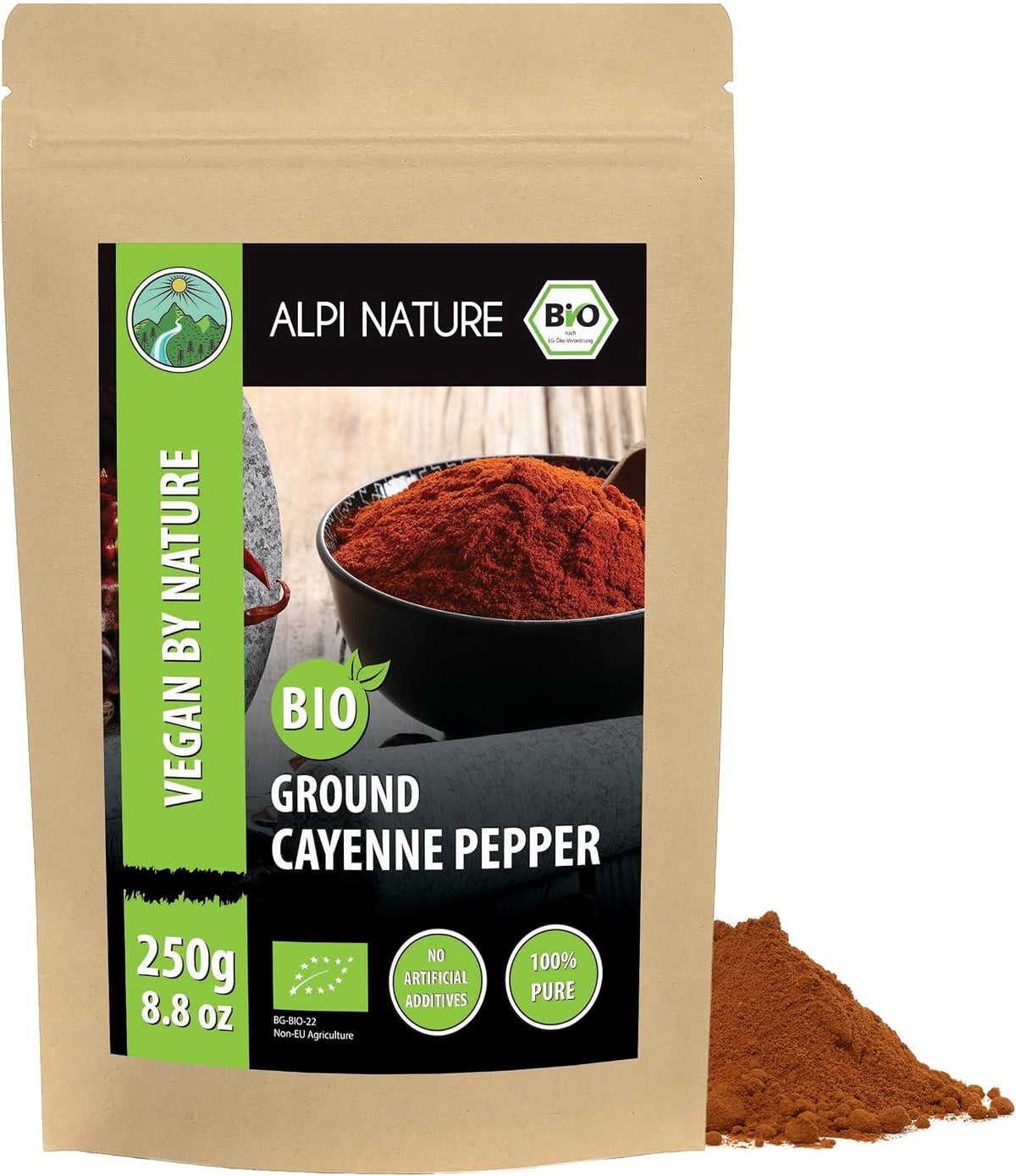Alpi Nature Organic Cayenne Pepper Powder 250 g — product view