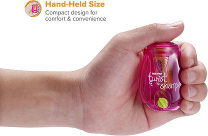 Bostitch Twist-n-Sharp Handheld Pencil Sharpener for Kids, Pink - view 4