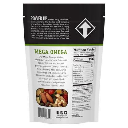 Power Up Mega Omega Trail Mix, Nuts, Fruit and Seeds, 14 oz Bag - view 3