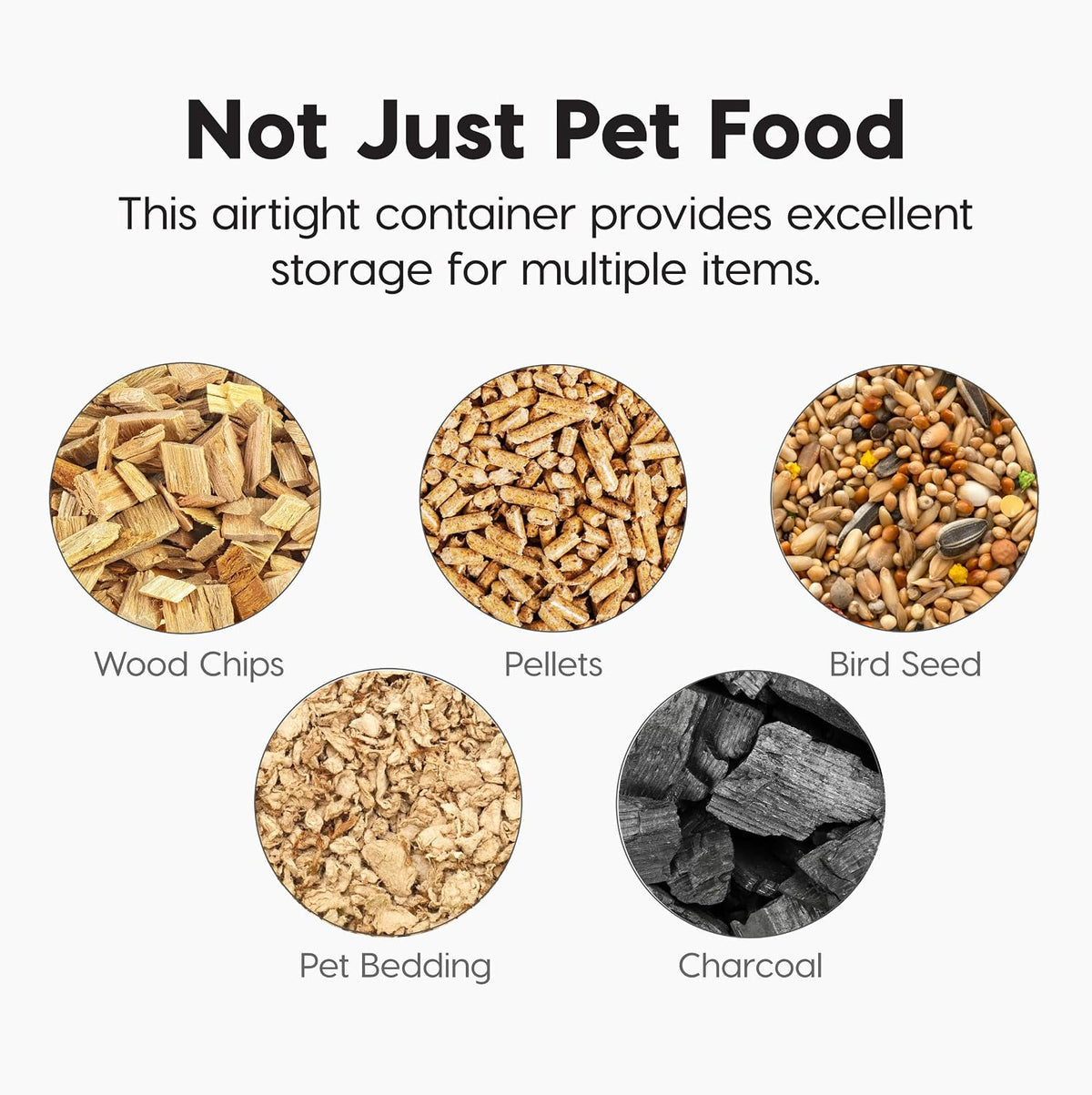 IRIS USA Airtight Pet Food Storage Container, 67 Qt, Smoke Black - view 6