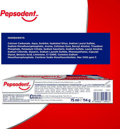 Pepsodent Complete Protection Toothpaste with Fluoride & Calcium, 2 x 75 ml - view 3