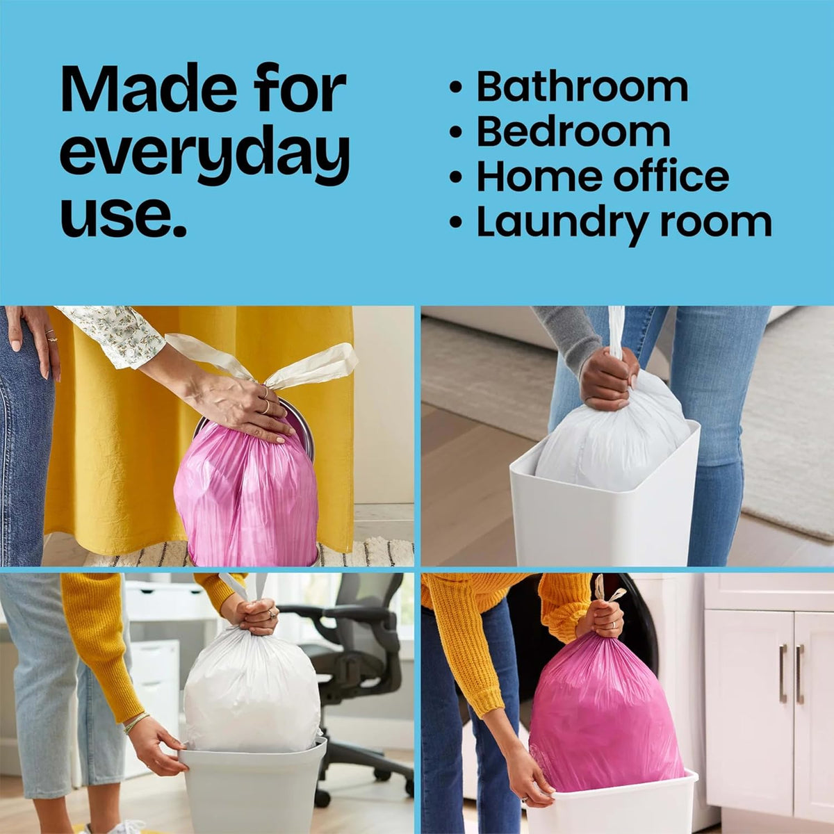 Glad 4 Gallon Small Trash Bags, Beachside Breeze, 80 Count - view 5