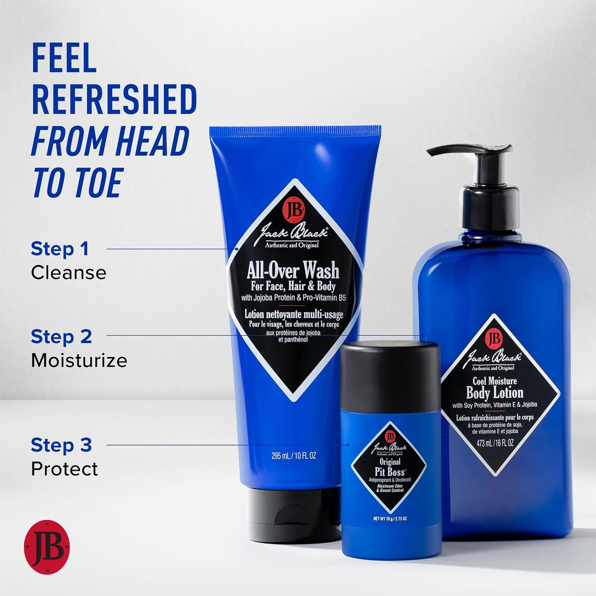 Jack Black All Over Wash Face, Body & Hair Cleanser, 10 Fl Oz (300 ml) - view 4