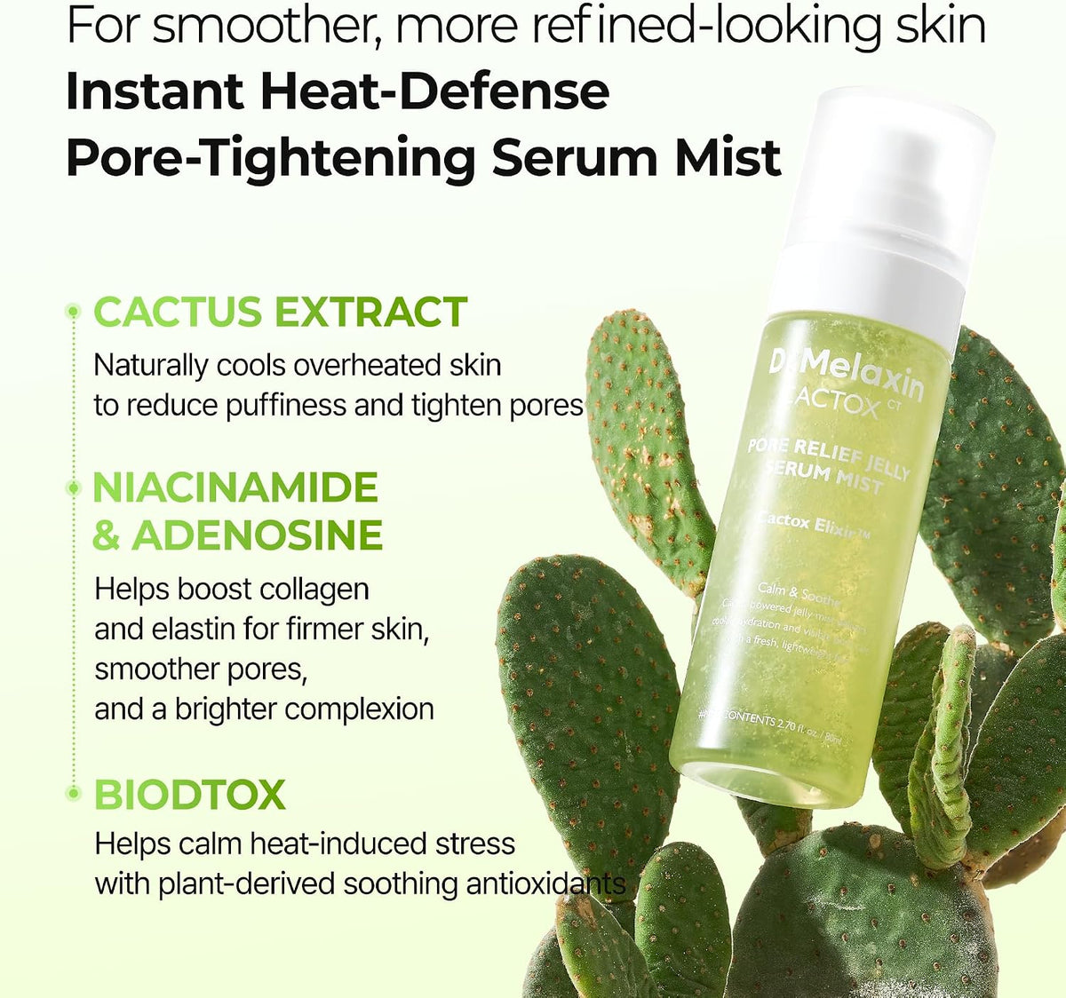 Dr.Melaxin Cactox Pore Relief Jelly Serum Mist 2.7 fl oz - view 6