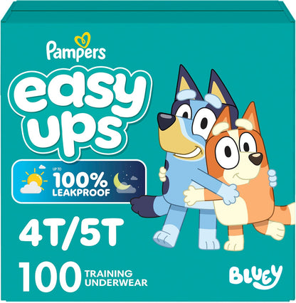 Pampers Easy Ups Potty Training Pants Size 6 (4T-5T), 100 Count