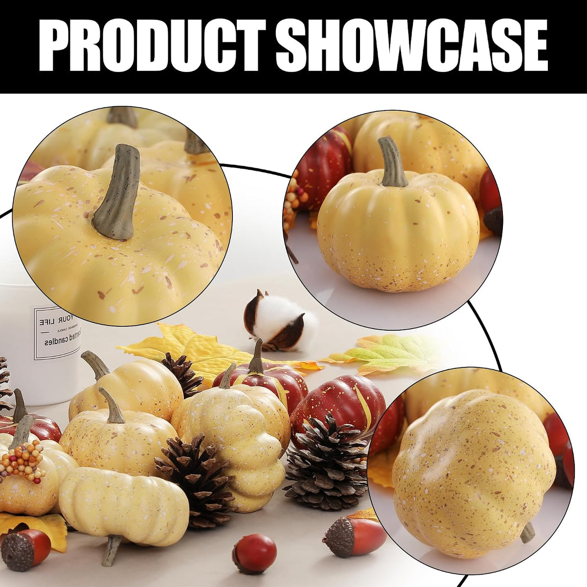 Artgar Pumpkin Decor Set, 23 Piece Autumn Harvest Bowl Fillers - view 3