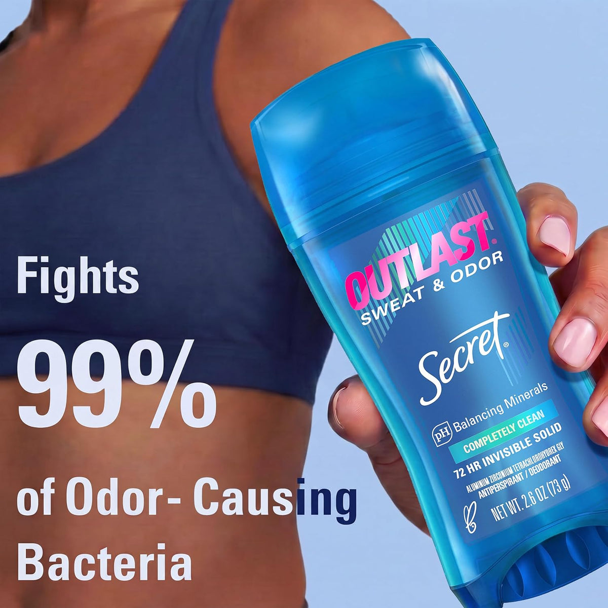 Secret Outlast Antiperspirant Deodorant, Completely Clean, 2.6 oz, Pack of 2 - view 3