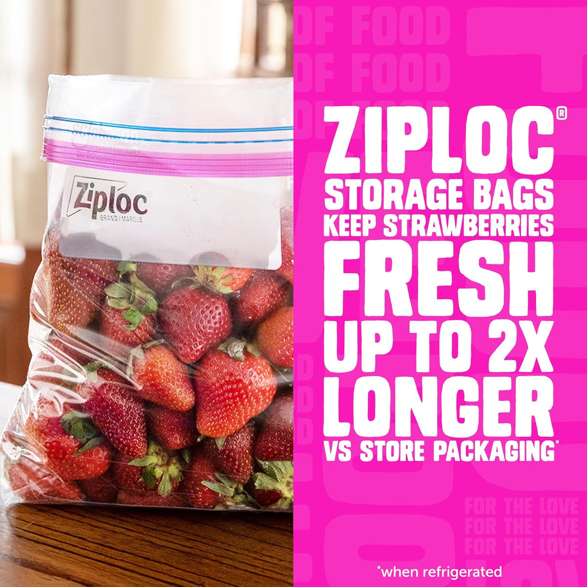 Ziploc Smart Zipper Quart Storage Bags, 80 Count, Clear - view 3