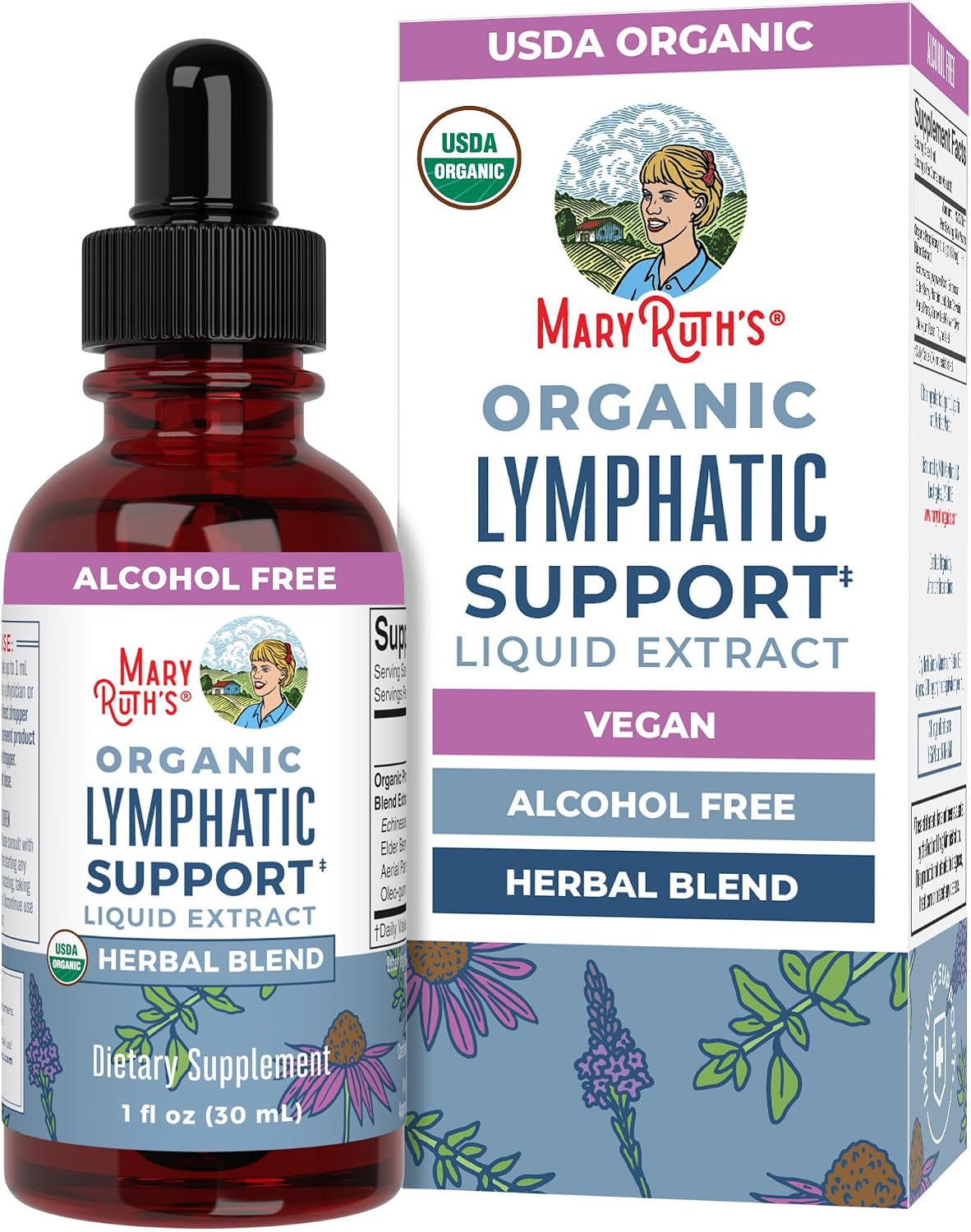 MaryRuth's Organic Lymphatic Support Herbal Blend Liquid Drops — product view