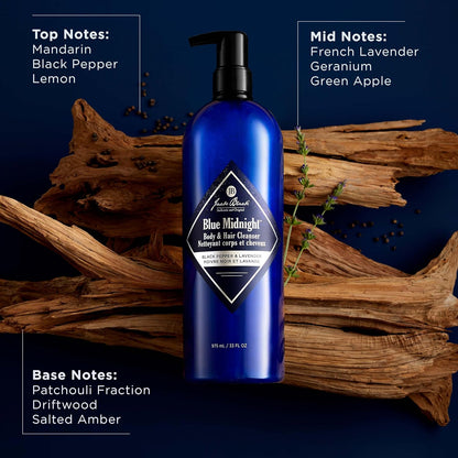 Jack Black Blue Midnight 2-in-1 Body Wash & Shampoo, 10 Fl Oz (300 ml) - view 4