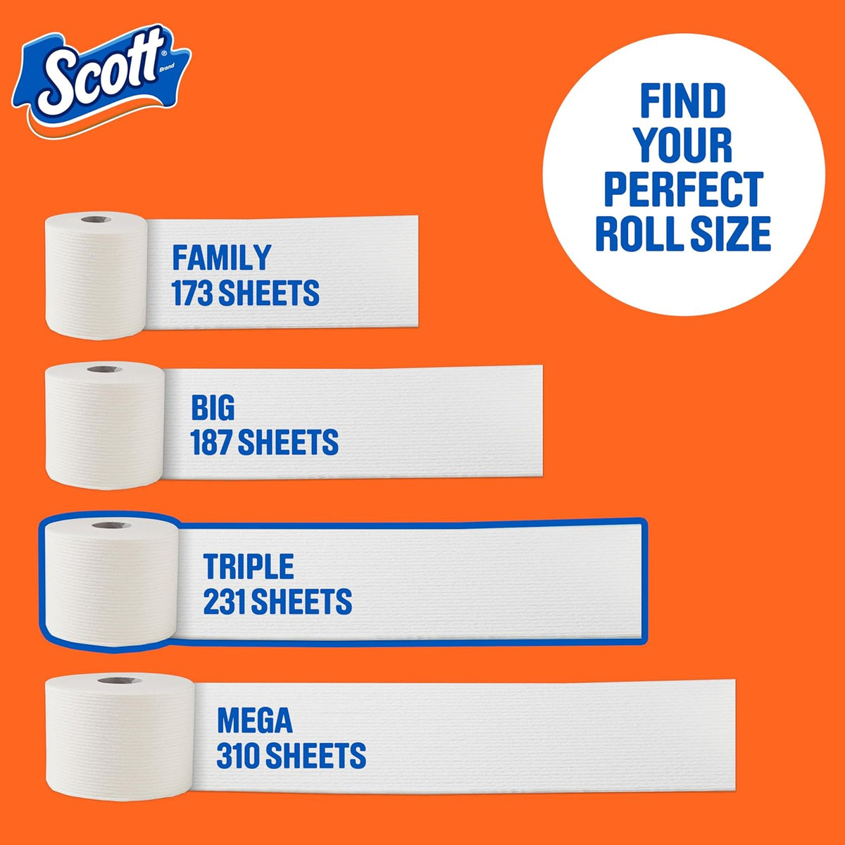 Scott ComfortPlus Toilet Paper 48 Triple Rolls, 231 Sheets per Roll - view 6