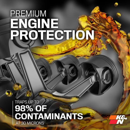 K&N HP-2012 Oil Filter with Wrench-Off Nut, 20,000 Mile Engine Protection - view 5